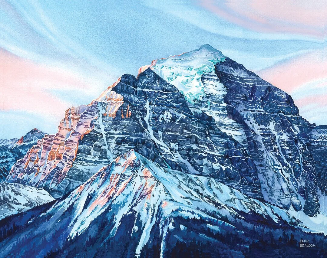 Mount Temple 11x14 Art Print | Canadian Rockies Mountain